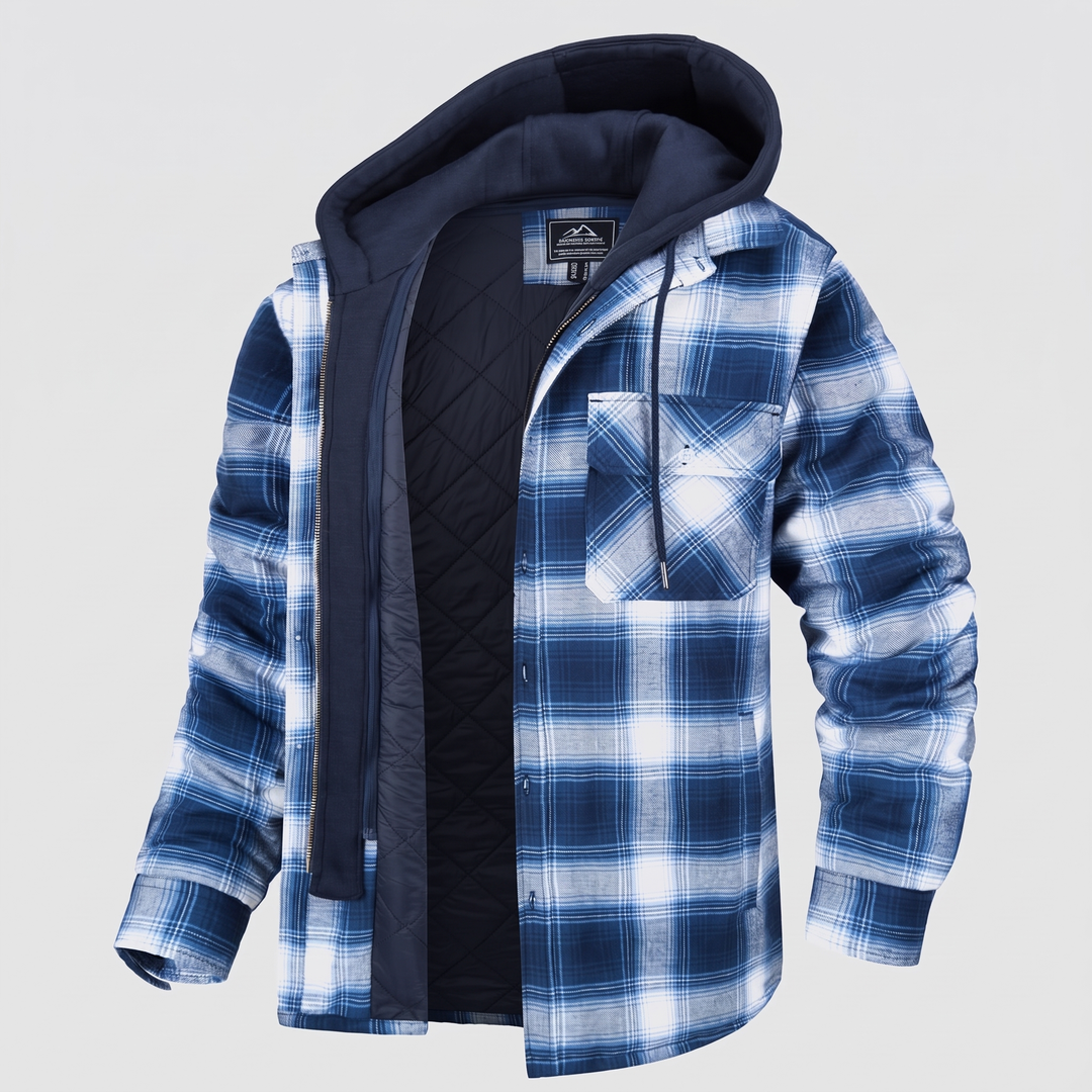 HARRY JACKET FLANNEL WITH REMOVABLE HOOD