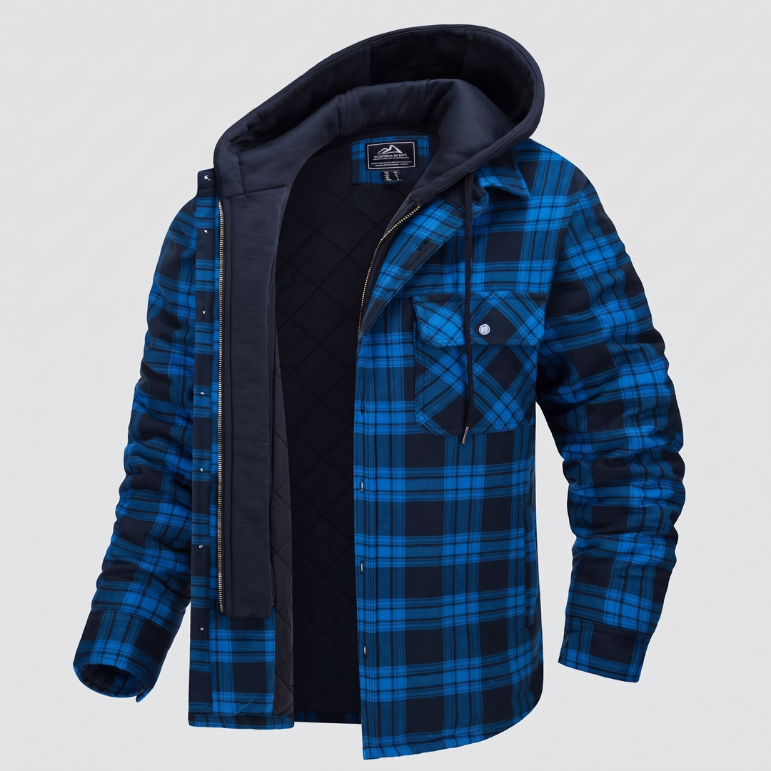 HARRY JACKET FLANNEL WITH REMOVABLE HOOD