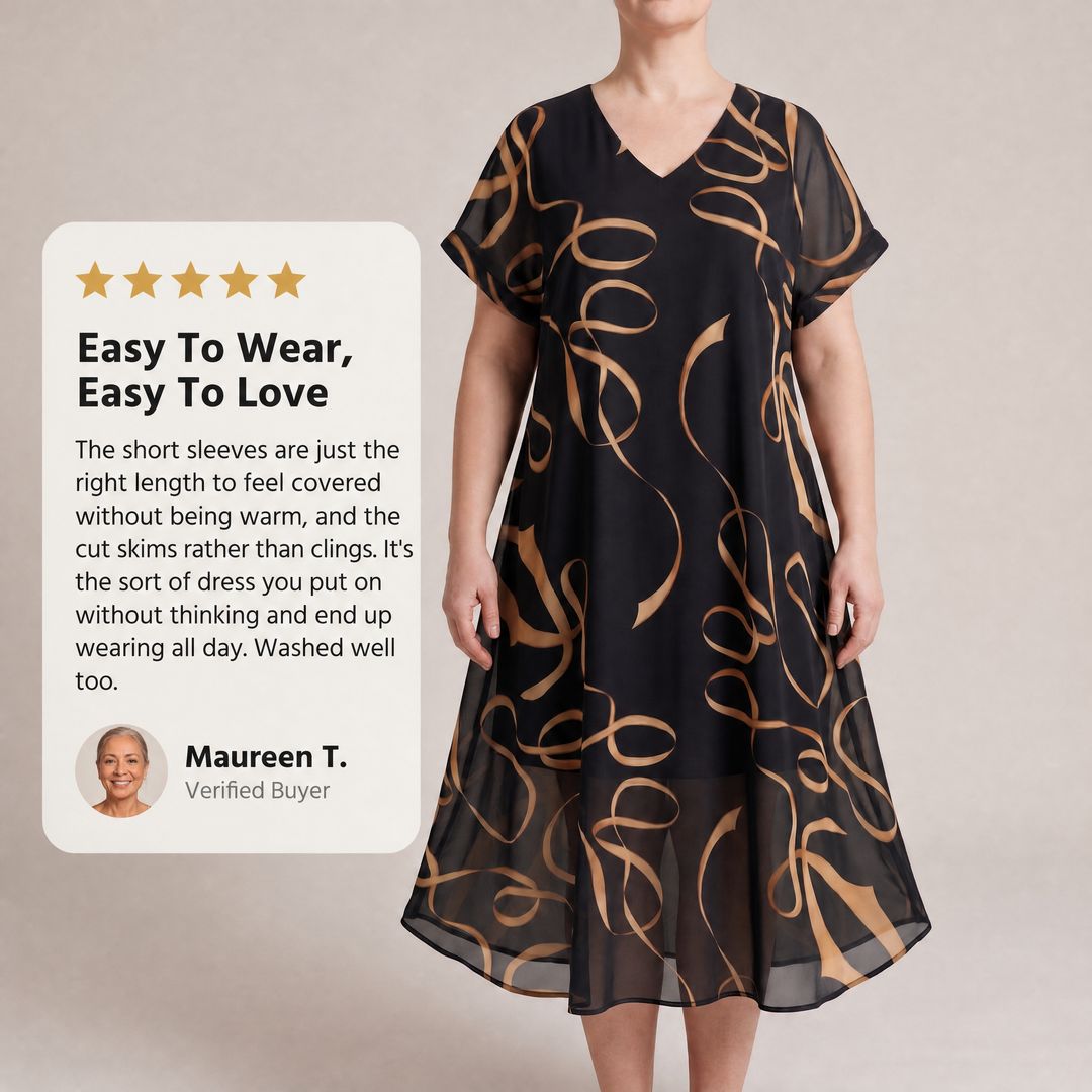 GRACEFUL SHORT SLEEVE DRESS