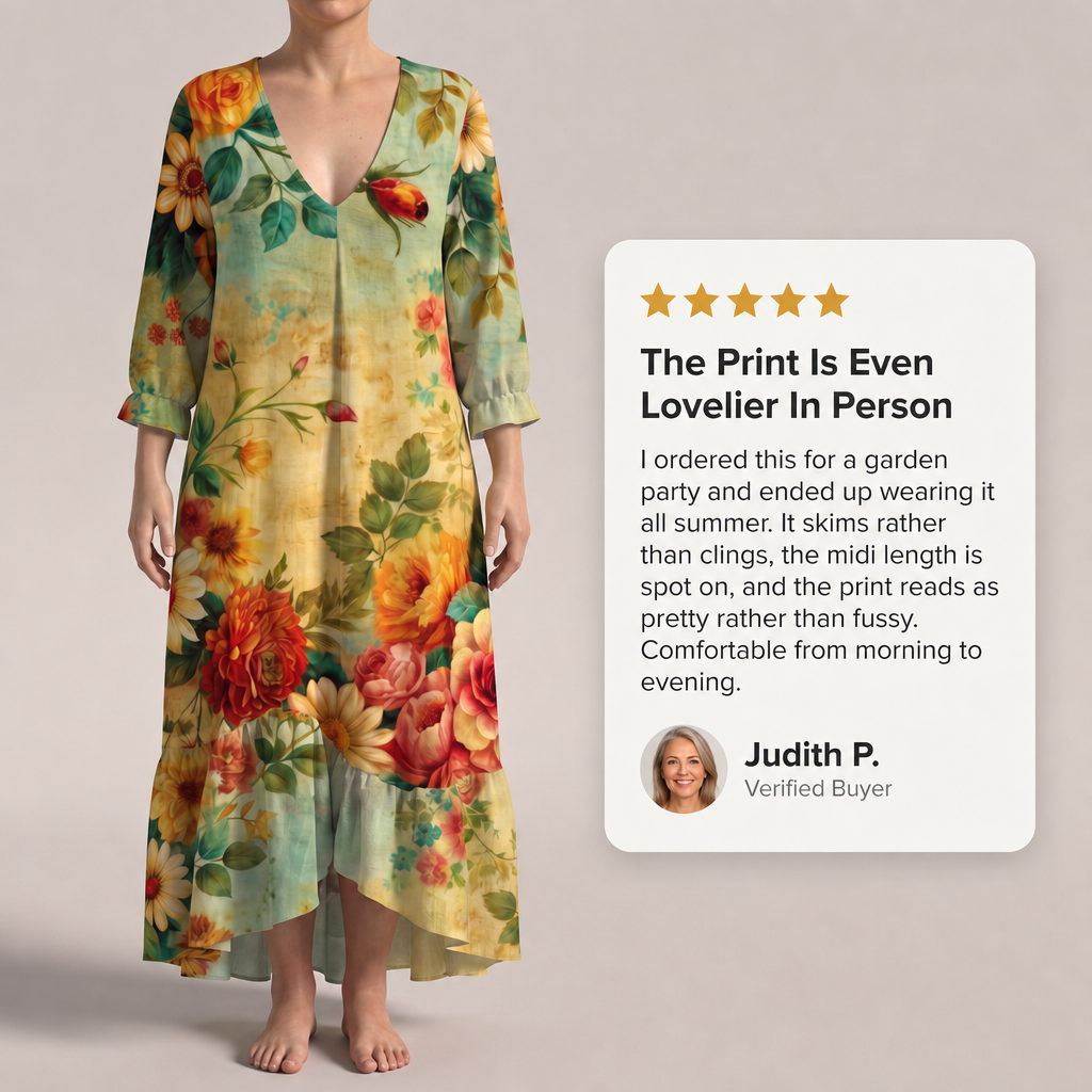 LYSANDRA FLORAL MIDI DRESS