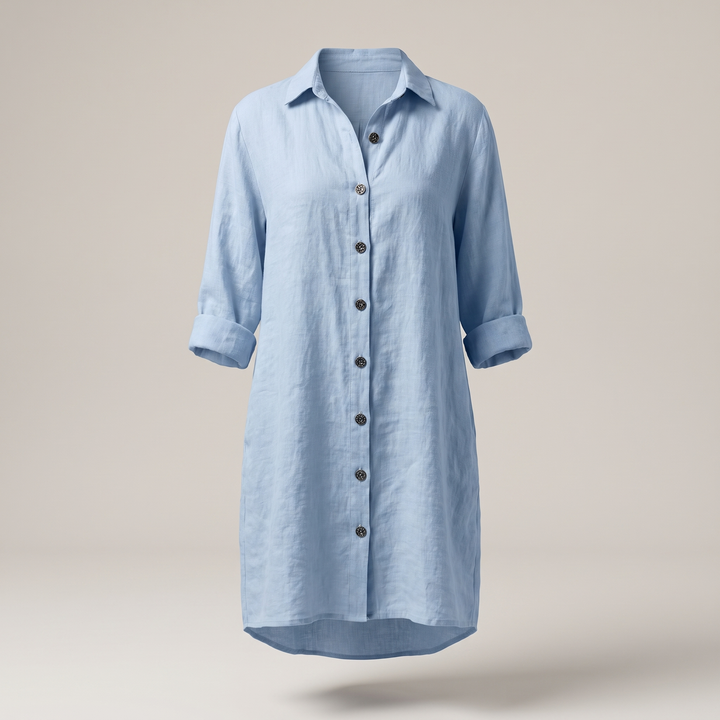 HOLLINMERE BUTTON-FRONT SHIRT DRESS
