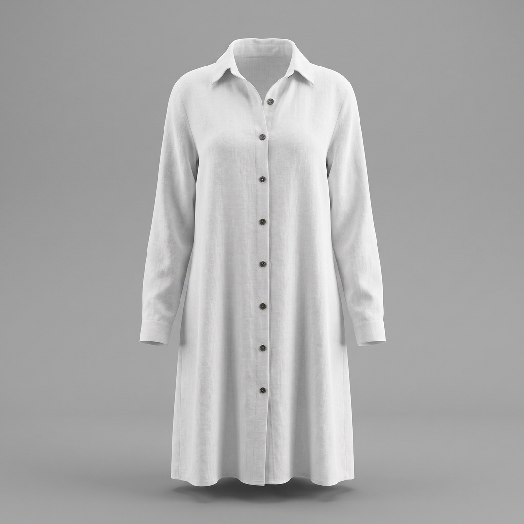 HOLLINMERE BUTTON-FRONT SHIRT DRESS