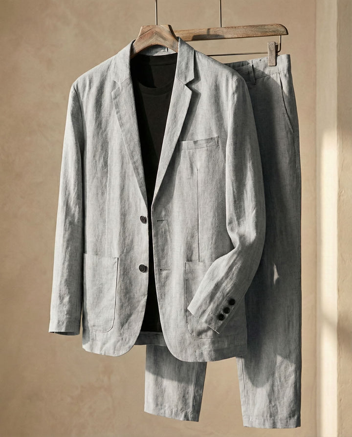 ENZO REFINED LINEN SUIT