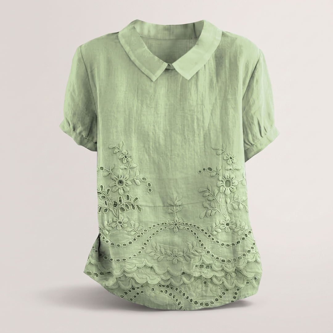 LILY BLOOM EMBROIDERED TOP