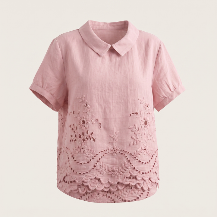 LILY BLOOM EMBROIDERED TOP