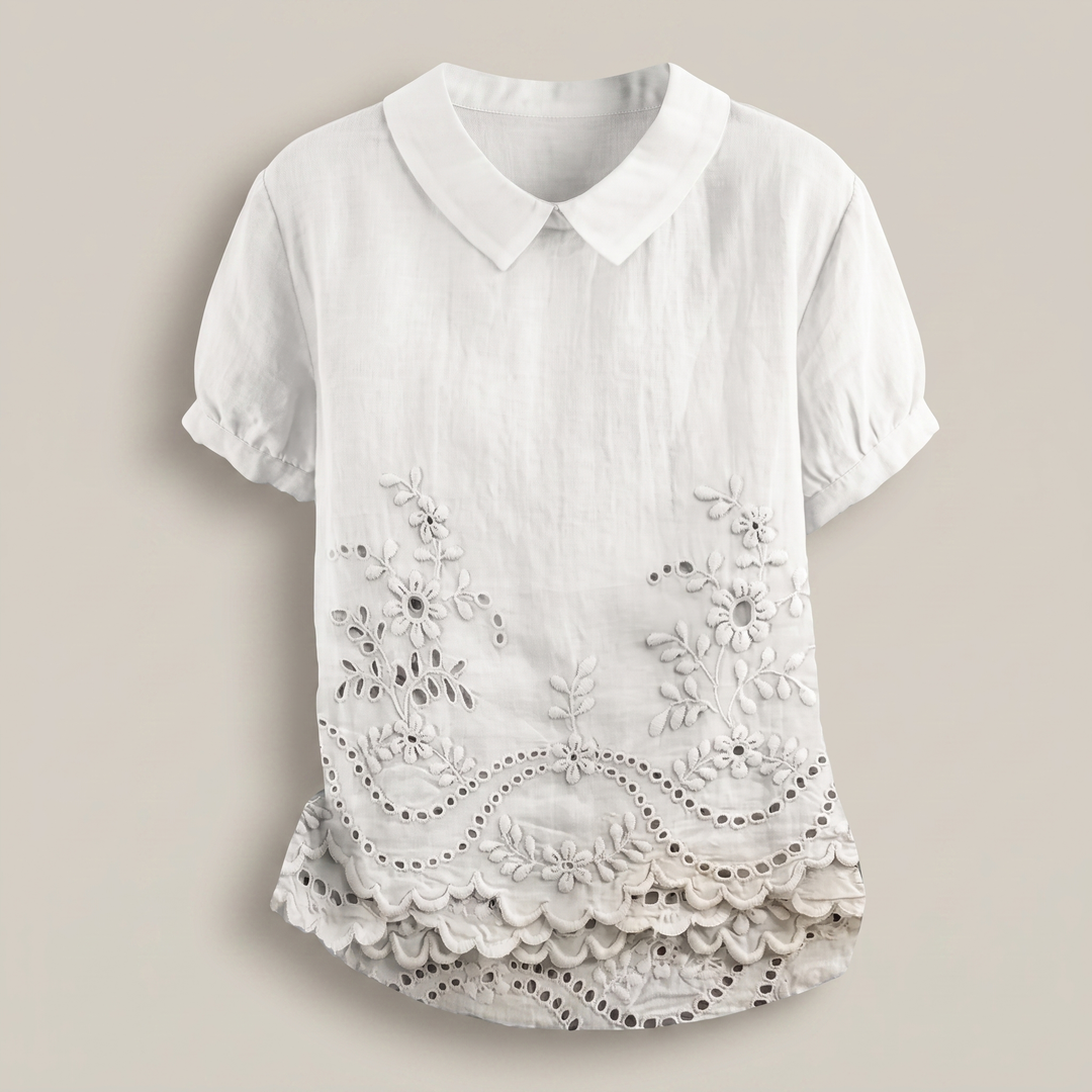LILY BLOOM EMBROIDERED TOP