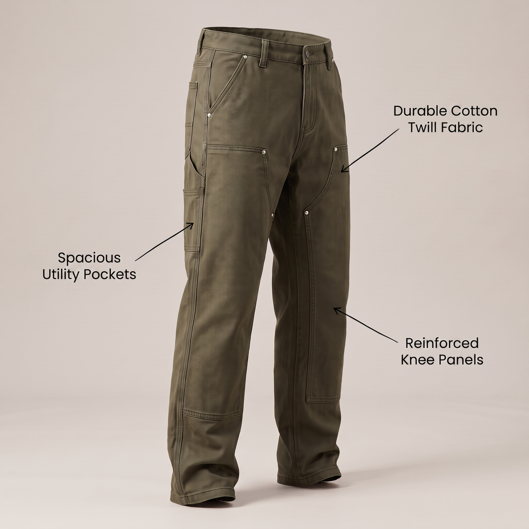 RUGGED WORKWEAR STRAIGHT-LEG UTILITY PANTS