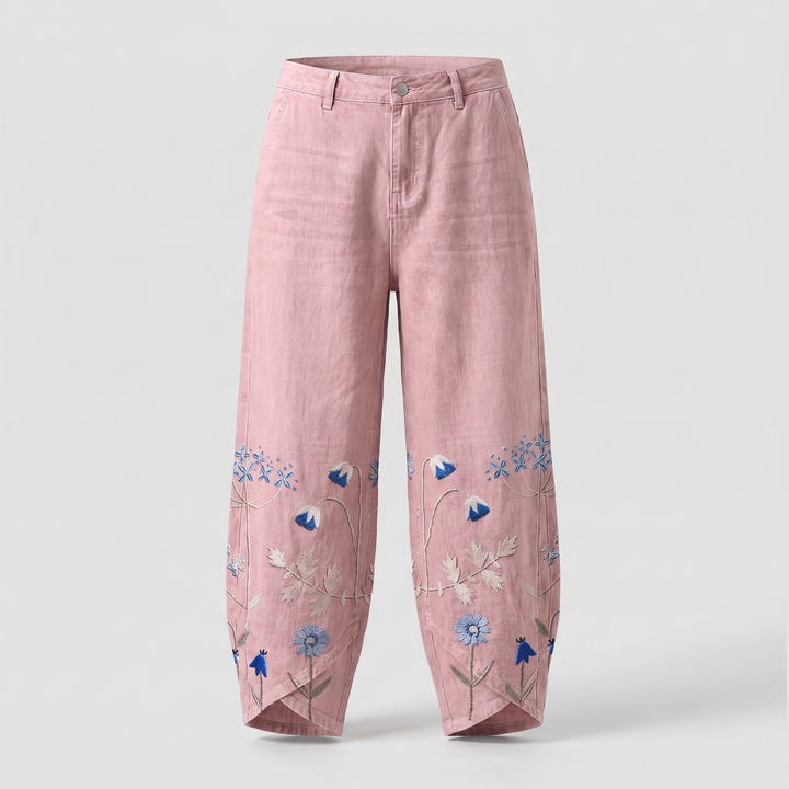 NORABELLE ARTISAN LINEN PANTS