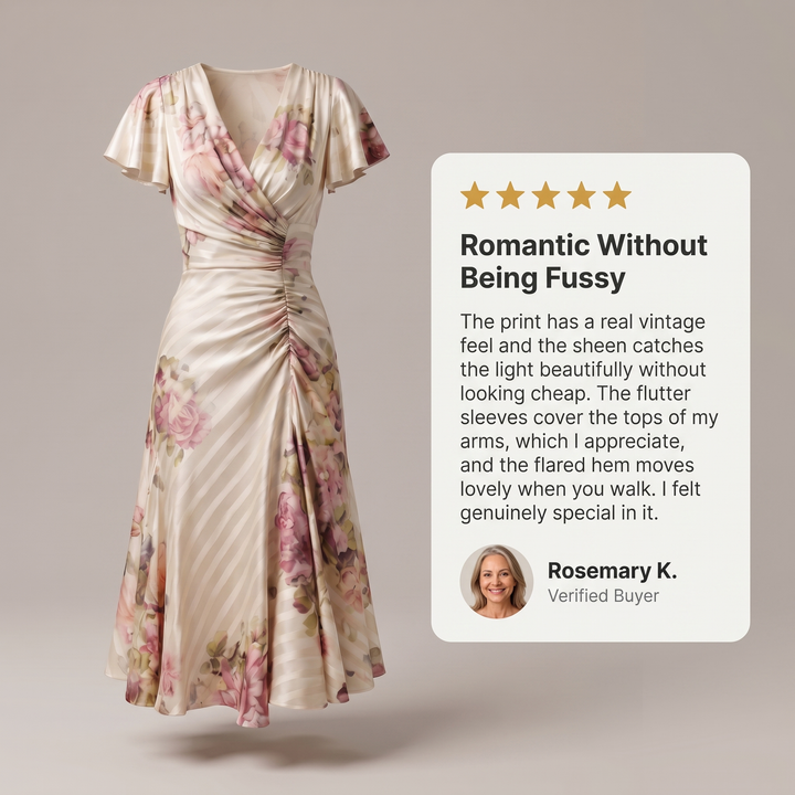 SATIN ELEGANCE MIDI DRESS
