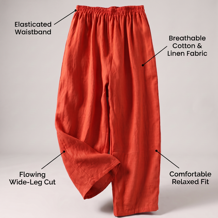 SOPHIA FLOW COTTON LINEN PANTS